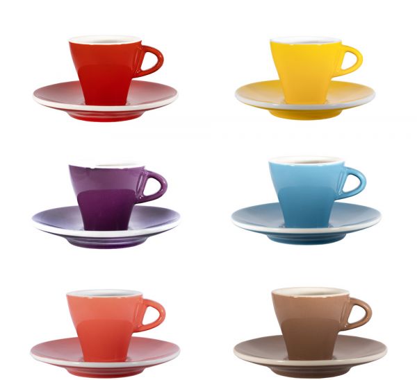 Colourful espresso cups set 6 pieces